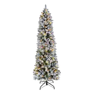 VEVOR Christmas Tree, 6ft Prelit Artificial Xmas Tree, Full Holiday Decor Trees with 240 Colorful LED Lights, 11 Lighting Modes, 635 Branch Tips Sturdy Metal Base for Home Party Office DecorationVEVOR Super Brand Day