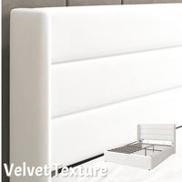 Velvet White-Horizontal Stripes