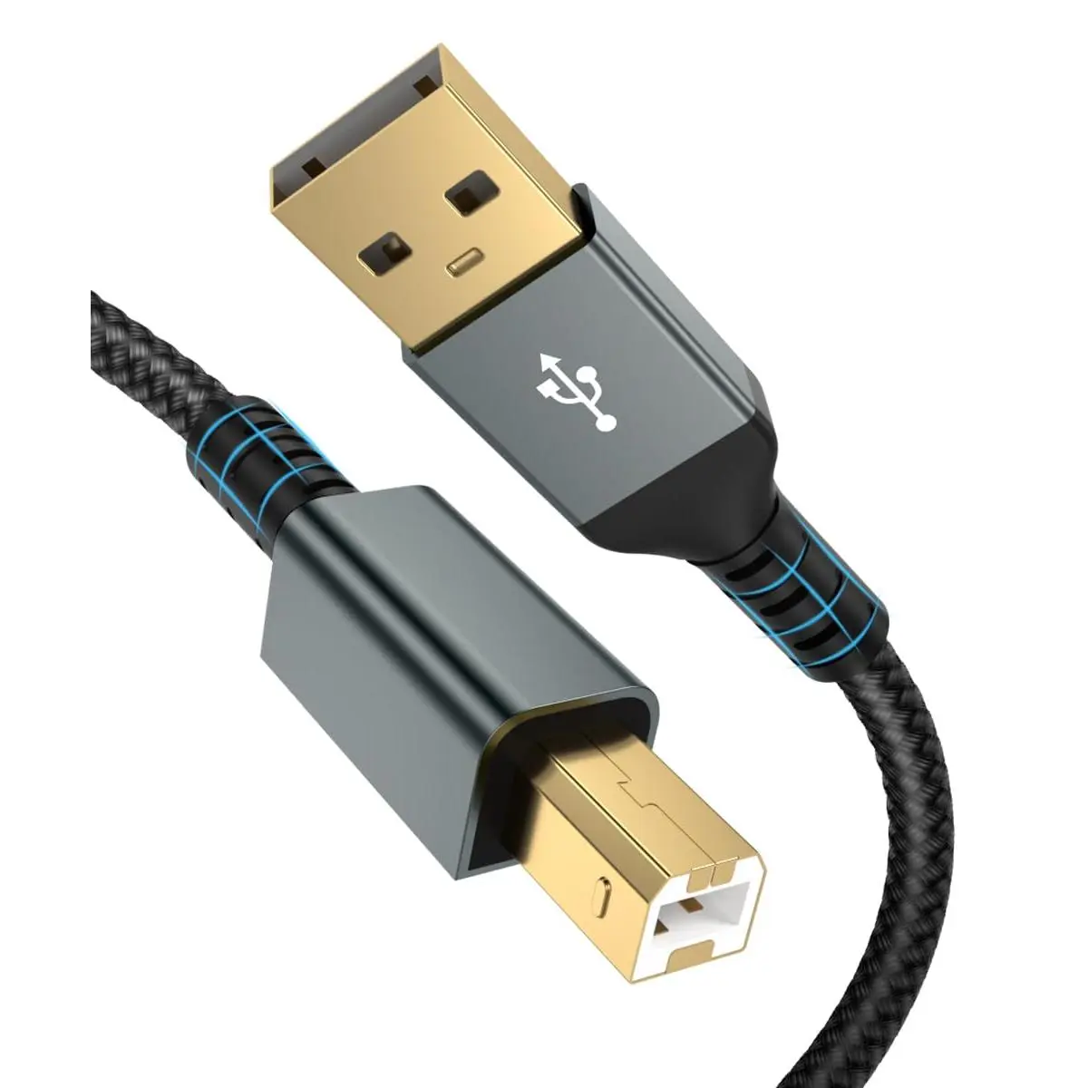 10FT USB Printer Cable - High Speed 2.0 Printer Cord, USB-B Cable, B to A Scanner Cord Compatible with HP, Canon, Epson, Dell, Brother, Lexmark, Xerox, Samsung, Piano, DAC