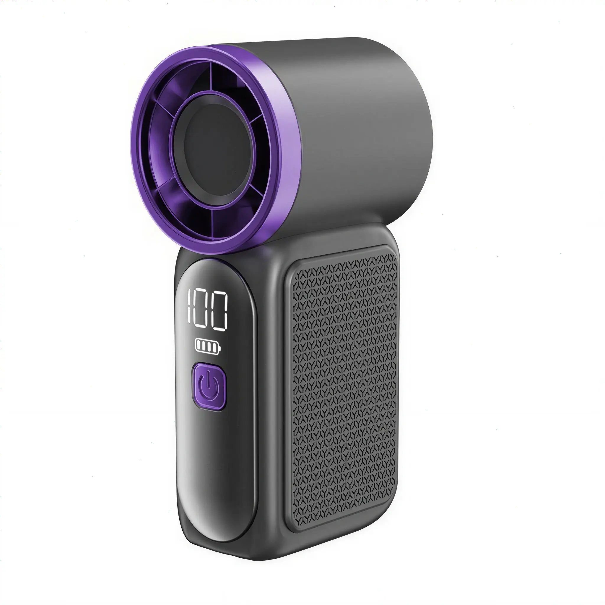 Handheld Turbo Fan - Mini Portable Battery Operated Fan, 6-Speed 29000 RPM High-Velocity, LED Light Display, 1500mAh USB-Rechargeable Battery, 10.7H Runtime, Lanyard Included, Compact for Commutes, Festive & Party Gift for Women, USB Port, Battery Operate