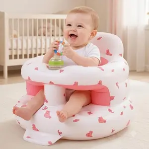 Inflatable Baby Seat 3–36 Months Inflatable Baby Chair with Air Pump – Infant Sitting Chair for Indoor & Outdoor Use, Helps Babies Learn to Sit