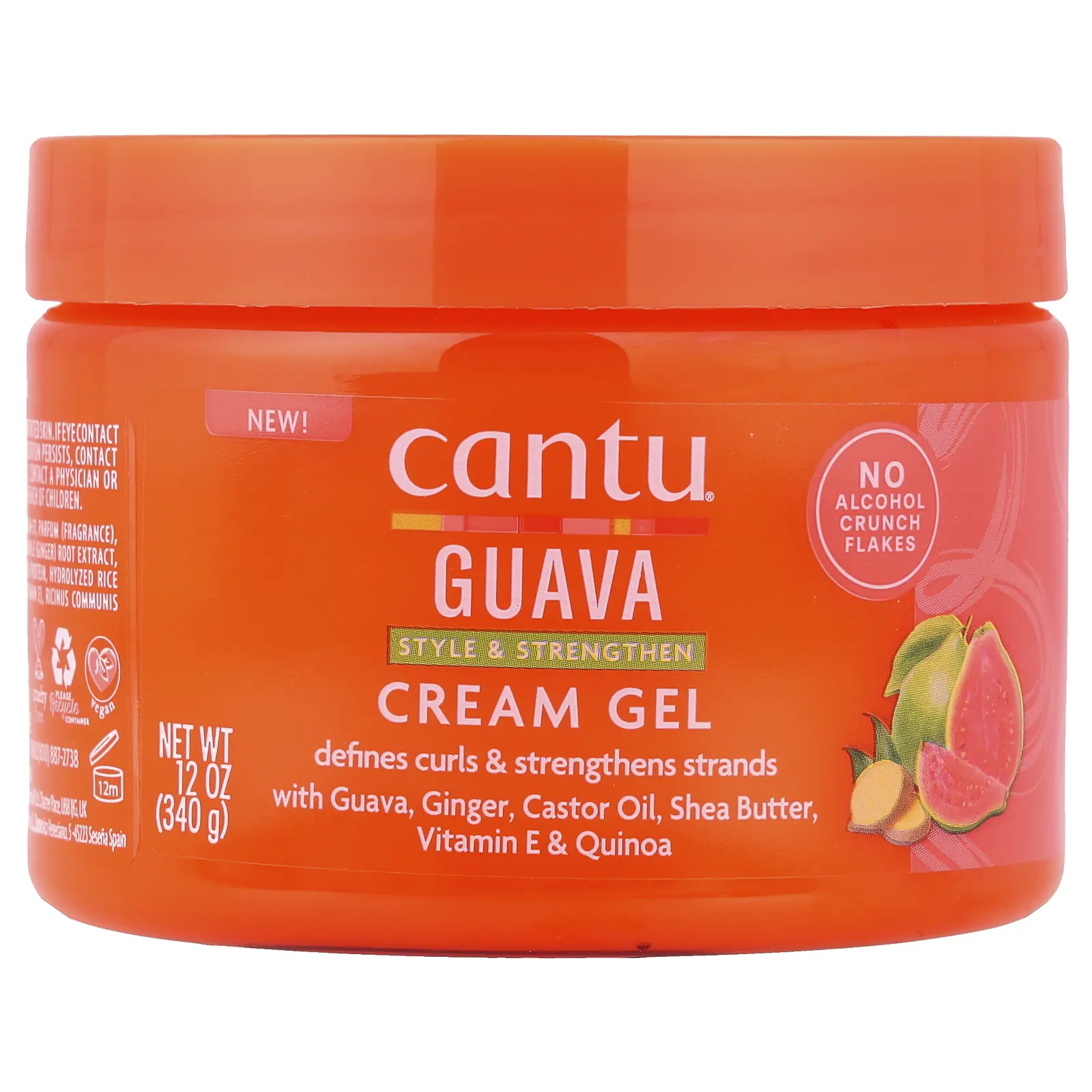 Cantu Guava Cream Gel, Style & Strengthen, 12 oz (340 g)