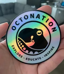 OctoNation Badge Holographic Octopus Sticker