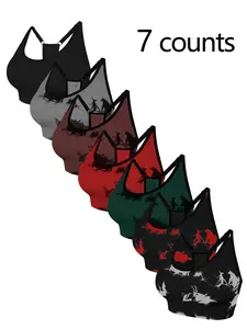 7 Piece Set Tie-Dye Sports Bras Strappy Workout Bra Women Workout Clothes with Fixed Cups, Soft Skin-Friendly Eco-Friendly Lining, Sporty Tight-Fitting Design, All Seasons Wear