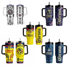 Retro Mexico Soccer America Third Away Tumbler 40oz Handle, Cup Soccer Club Inspired Travel Mug Fan Drinkware Gift