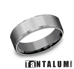 Baxley Jewelry 7mm Tantalum Ring with Slight Beveled Edge with Satin Finish