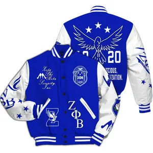 Zeta Phi Beta Varsity Jacket Blue 1920 Design, Conscious Community Style, Sorority Streetwear Baseball Coat Gift