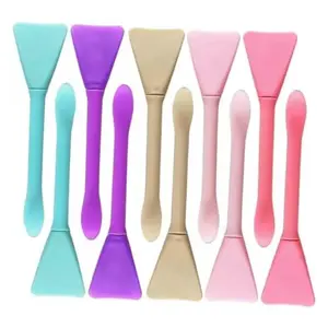 Silicone Mask Brush, 10-Pack Dual-Head Applicator, Face Mask Spatula, Clay Mask Tool, Cream Applicator, Beauty Tools