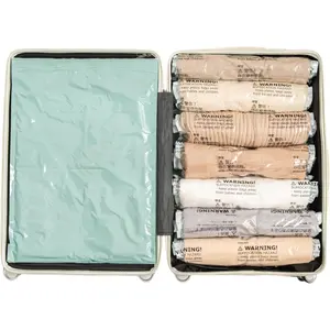 Vacuum Bags for Clothing - 6 Pack Roll-Up, 40*60cm (15.7"*23.6"), No Vacuum Needed, Compression Packing Bags for Clothes, Carry-On Luggage, Camping, and Travel