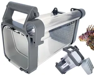 Aquatic Hunt The Lionfish Locker - 15" & 20" Safe See Through Design with Built-in Spear Storage & Sturdy Handle for Easy Splash & Exit