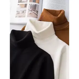 [Three-Pack Turtleneck Sweater] Three-Pack Men's Classic Turtleneck Knit Sweater for Autumn and Winter