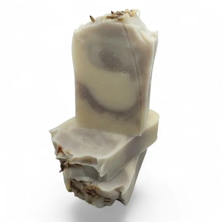 Still Waters Goat's Milk Lavender Soap Bar with Natural Purple Swirls - Premium Organic Oils & Rich Goat's Milk for Soft Skin