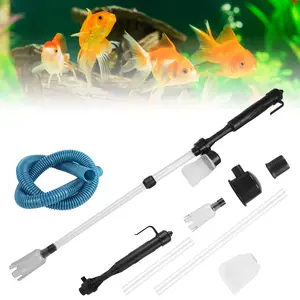 Battery Operated Aquarium Gravel Cleaner, Portable Fish Tank Vacuum for Sand Washing & Water Change, Lightweight Cleaning Kit for Small Tanks