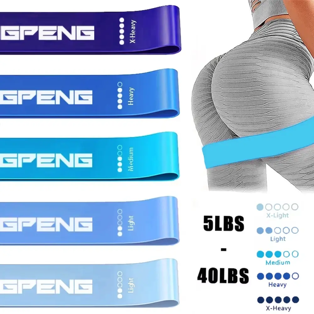 Portable Fitness Workout Equipment Rubber Resistance Bands LINGPENG Yoga Gym Elastic Gum Strength Training Band Pilates Crossfit Women Weight Sports Home Workout Equipment Workout Accessories Durable Elastic Bands