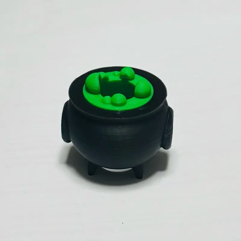 Spooky Cauldron Straw Topper