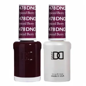 DND Gel & Polish Duo 478 Spiced Berry - 0.5 oz Set for Stylish Nail Art Finish Made in USA