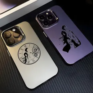 Anime S-Steins Gate Phone Case for iPhone 17 16 15 14 13 12 Pro Max Air | Multicolor Matte Laser Metallic Phone Case | Aurora Gradient Finish with Smooth Matte Texture | Durable Scratch-Resistant Anti-Fingerprint Protective Cover