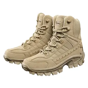 Men's Tactical Boots Lightweight Comfortable All-Day Work Boots with Side Zipper for Motorcycle Combat Hiking Safety Outdoor Shoes Fathersdaygift Asymmetrical Structure Highly Adjustable Laces Boy Footwear Closed Bota
