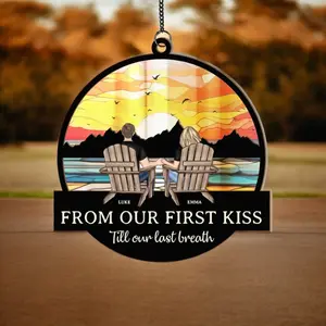 Personalized Window Hanging Suncatcher, Custom Couple Wedding Anniversary Gift, Anniversary Keepsake Gift For Him, You & Me We Got This