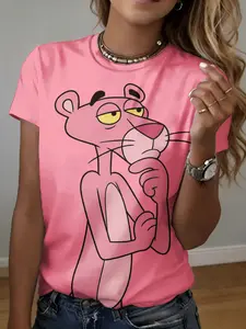 Pink Panther Print Tee | Sweet & Flattering, Versatile Fit