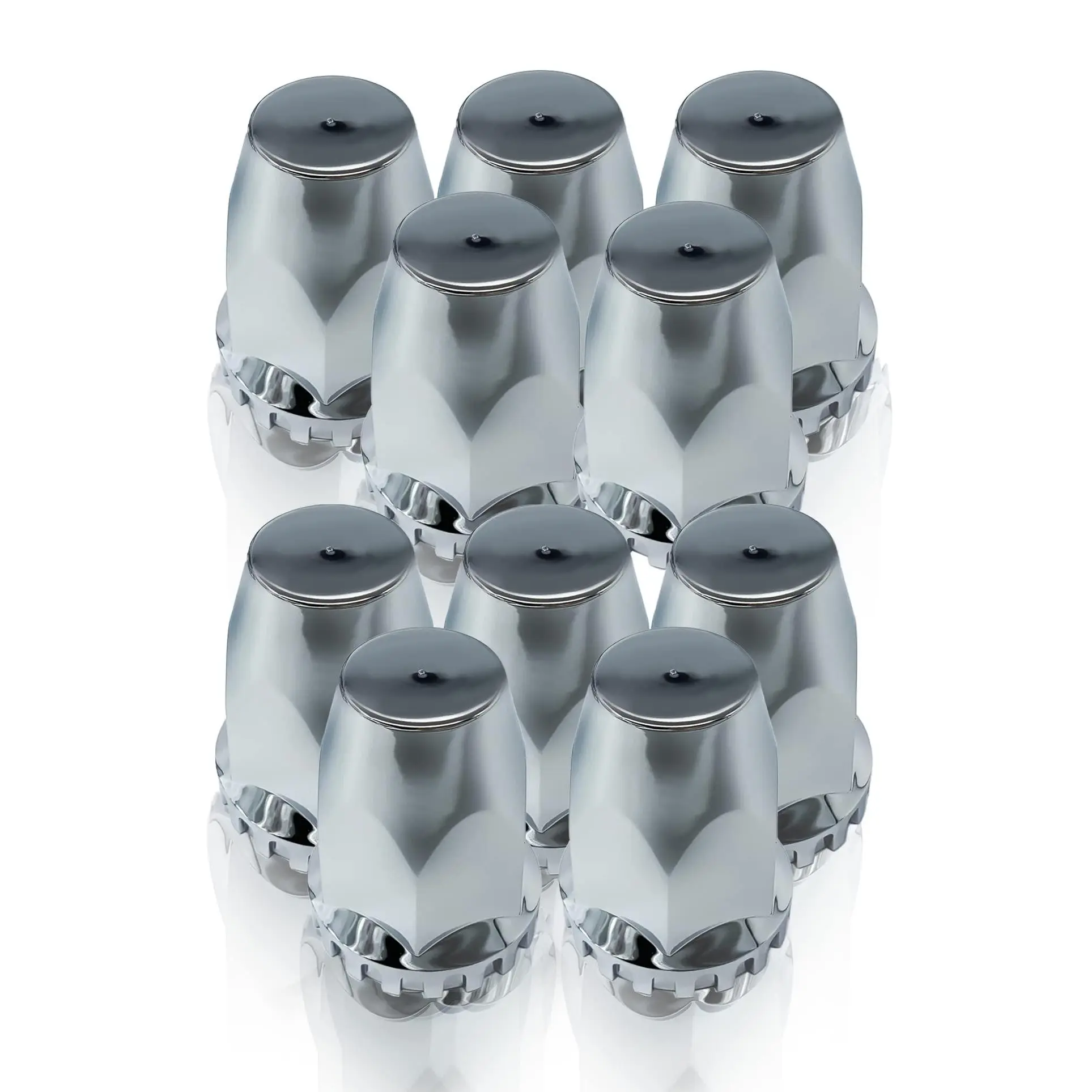 TORQUE 10-Piece 33mm Chrome Standard Screw-On Lug Nut Covers, Automotive Vehicle Car Accessories for Volvo (VNL), International, Peterbilt, Kenworth, Mack, Freightliner (Cascadia, Columbia, M2, FLD) Semi Trucks (TR10326)
