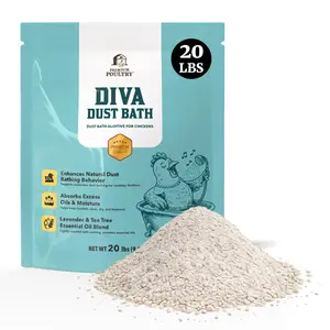 Premium Poultry Diva Dust Bath with Lavender & Tea Tree, Chicken Coop, 20 Lb Bag
