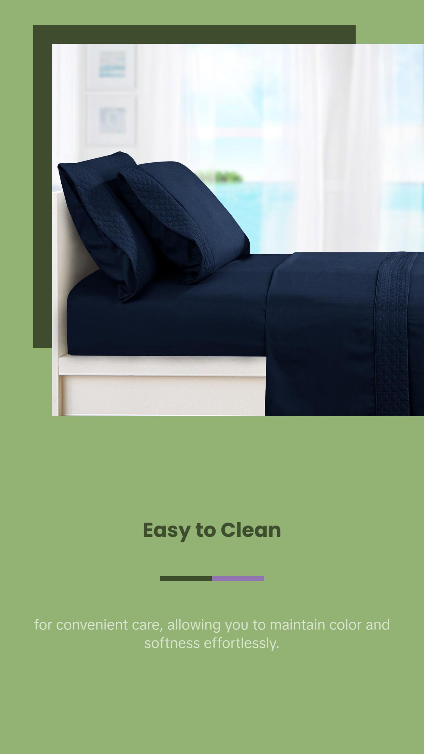 Elegant Comfort Quilted 4-Piece Sheet Set - Premium Hotel Quality with Deep Pocket and Quilted Hem Design