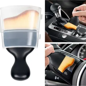 Car Interior Cleaning Brush Set with Storage Box, Car Vent Cleaner Tool, Artificial Car Brushes, Gap Dust Removal, Car Cleaning Tools