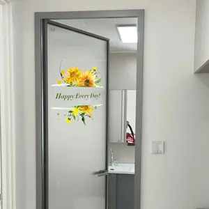 1 Set Sunflower Happy Every Day Wall Stickers, Vitality Healing Wall Decoration Stickers, Self Adhesive Detachable Waterproof Stickers, Home Wall, Room Window, Bedroom Decoration, Home Decoration, Adding Fun and Vitality to Family Life