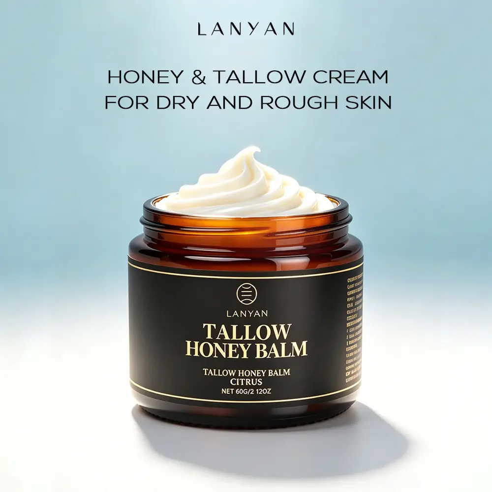 Organic Grass-Fed  Beef Tallow-Fed Beef Tallow Honey Balm - 2Oz,Moisturizing Cream for Soft, Smooth Skin - Handmade All-Natural Moisturizer