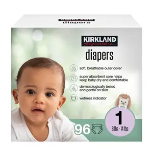 Kirkland Signature Diapers Size 1 (Up to 14 Pounds) 192 Count W/Exclusive Health and Outdoors Wipes