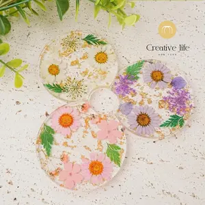 Resin Real Purple/White/Pink Daisy Coaster, for Home/Table Decor and Birthday Gift - Tableware, Fall Gifts  Aesthetic Stylish
