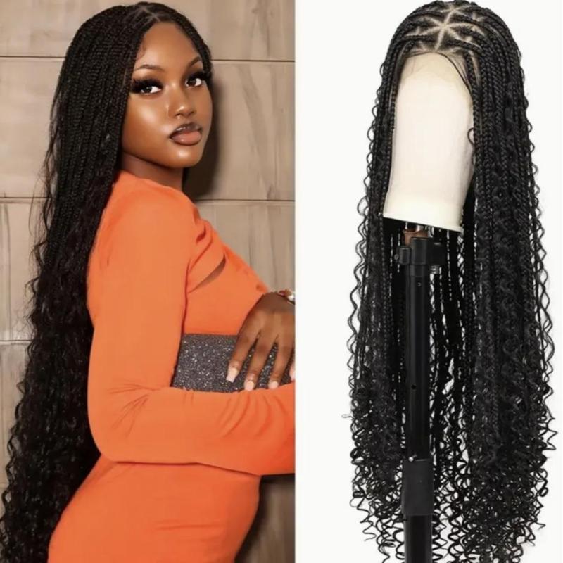 36 inch HD full lace braided wig for women triangle knotless box braided wig synthetic lace braided wig braided wig 36 inch HD full lace braided wig for women triangle knotless box braided wig synthetic lace braided wig braided wig