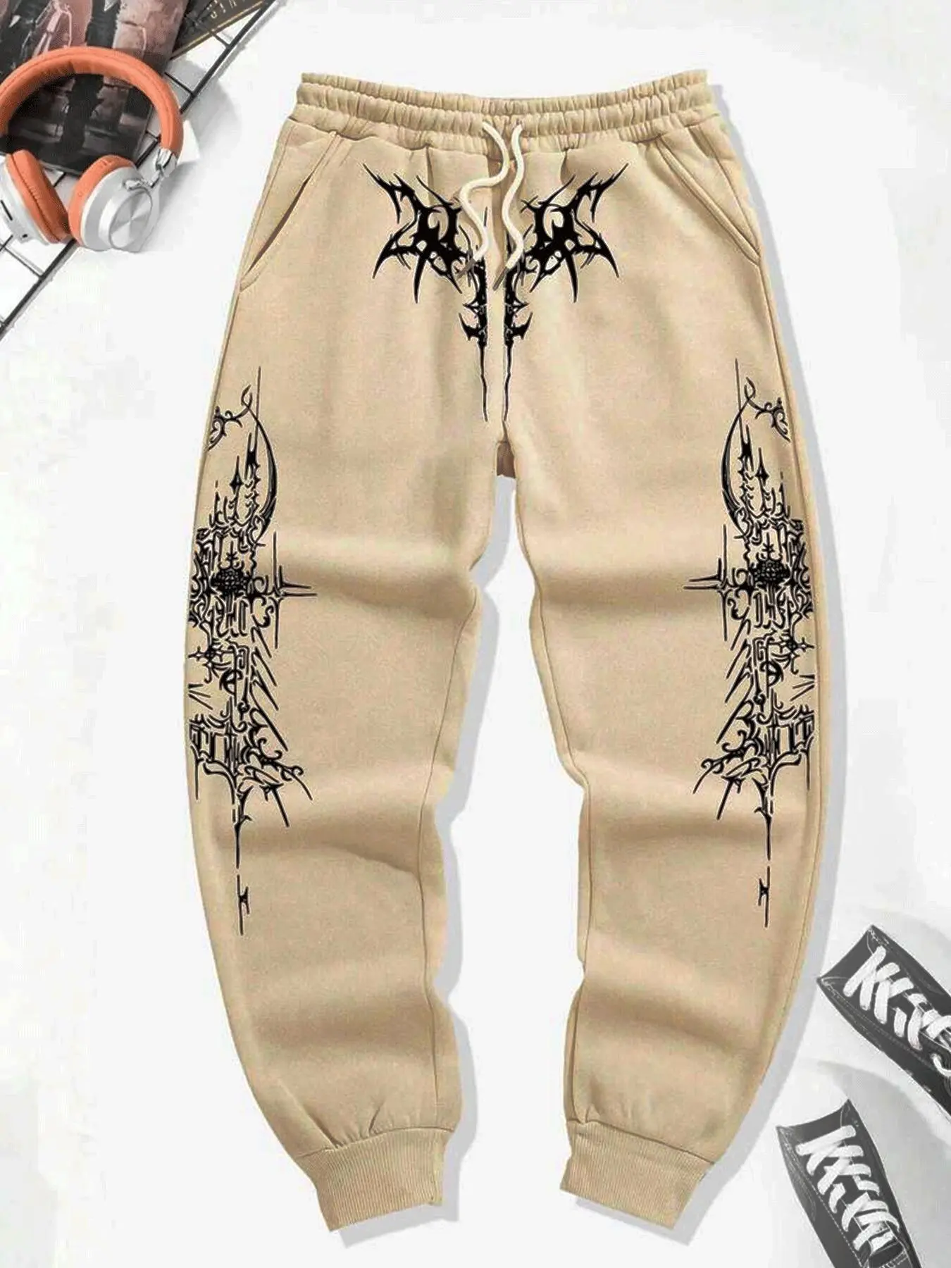 Men's Regular Fit Dinosaur Print Drawstring Waist Sweatpants, Casual Comfy Jogger Pants for Fall & Winter, Men's Trousers for Daily Wear, Casual Streetwear Trousers, Casual Athleisure Pants