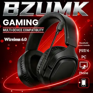 Wireless Gaming Headset, 2.4GHz Connection, Compatible with Ps5/4, PC, Laptops, Long Battery Life, Noise-Canceling HD Mic, Multi-System Support