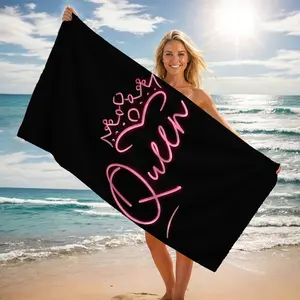 Neon Wind King&queen Cp Beach Towel, Super Absorbent Quick Dry Microfiber, Sun Protection Insulation, Warm Windproof, Ideal for Swimming Bath Sports Camping Travel Valentine's Gift
