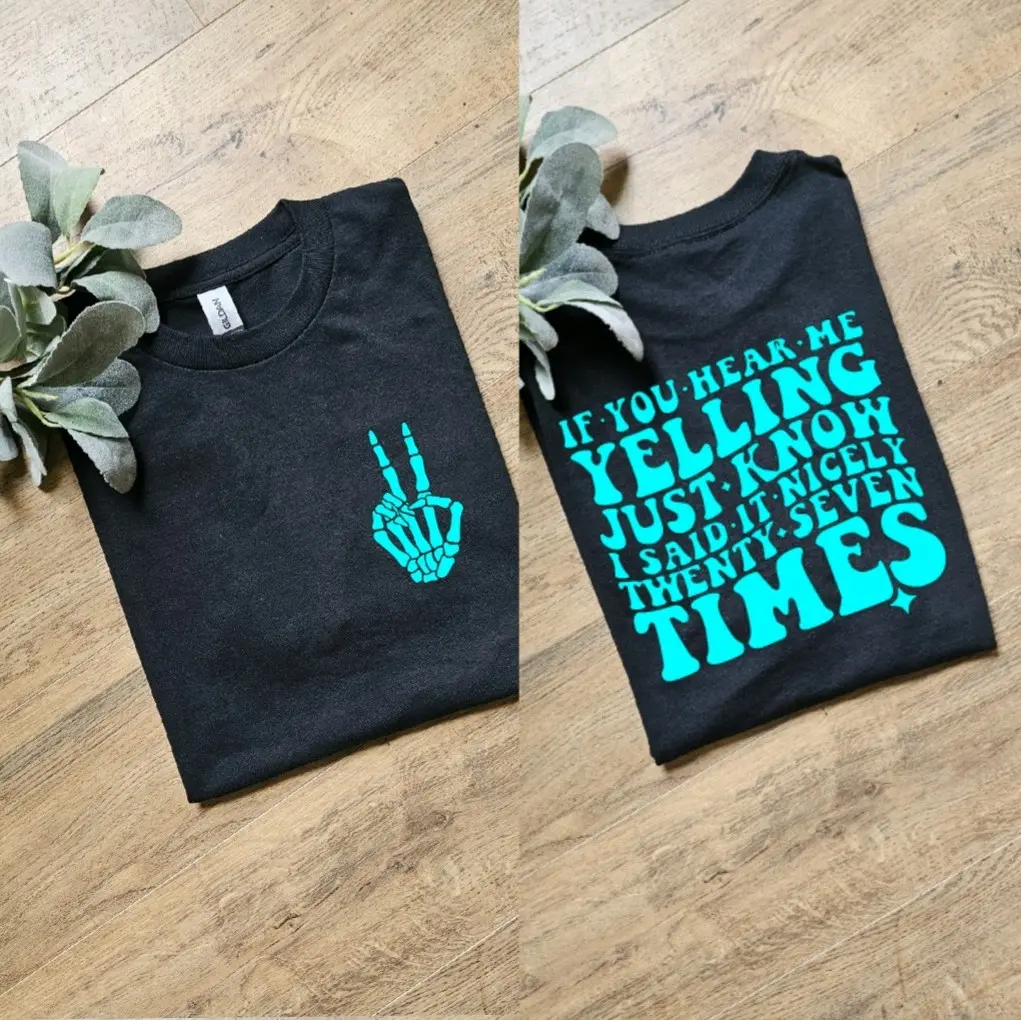 funny if you hear me yelling know iv already  said it 27 times humor retro momlife motherhood tee