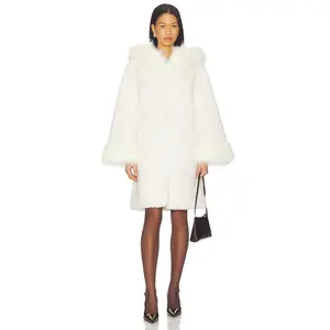 Adrienne Landau Cecilia Coat in Whisper White