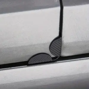 4pcs Car Door Anti-Collision Strip Door Edge Guards Anti-Rub Protector Trim Carbon Fiber Texture Car Door Corner Bumper Protector