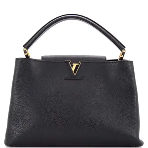 Pre-owned Louis Vuitton Leather Top Handle Bags Capucines Bag MM by Rebag