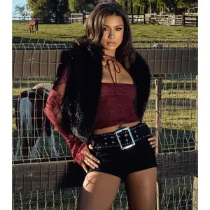 Polished Temptation Lace Long Sleeve Tie Top