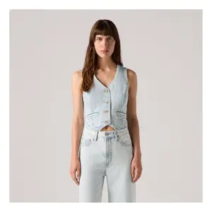 Levi's Women's Amore Vest - Cause and Effect XS: Slim Fit, Lightweight Denim, Front Button Down