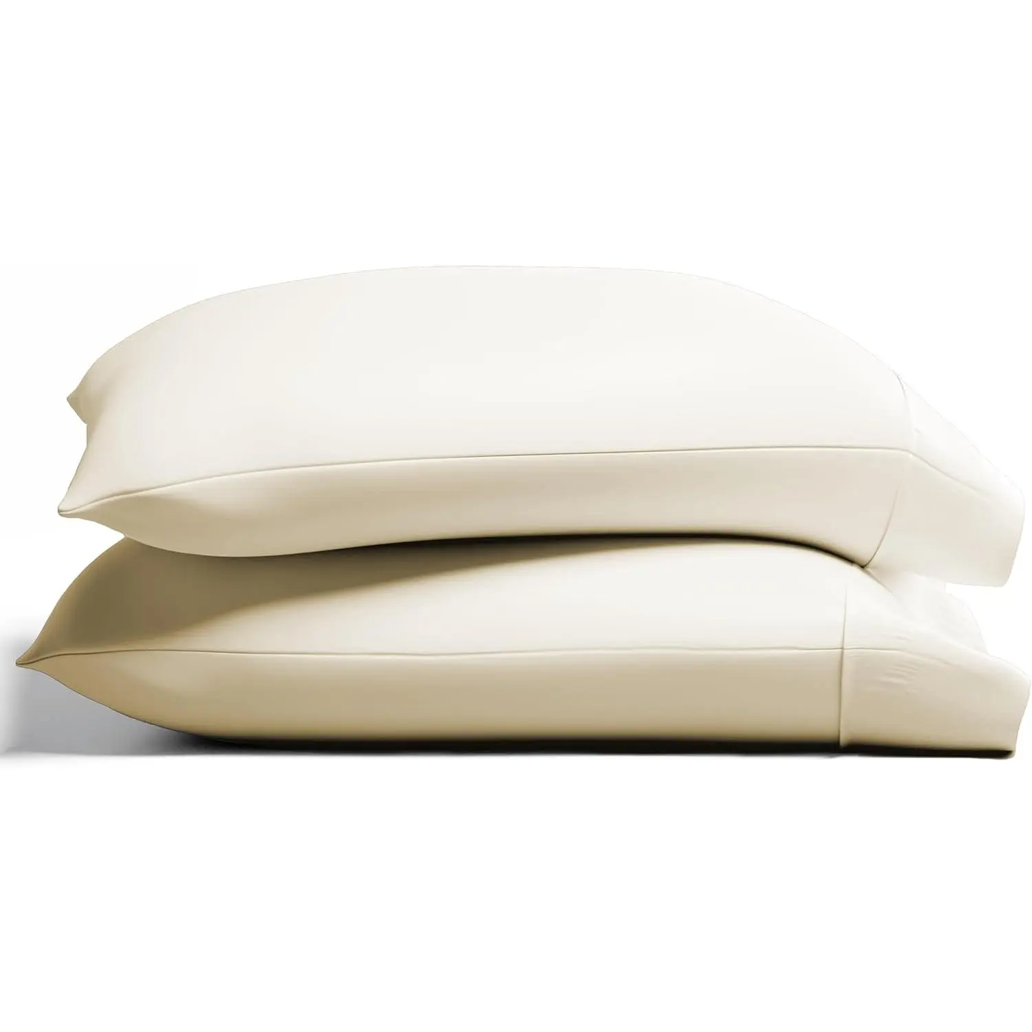 Cotton Percale Weave Pillow Cases - Set of 2, Soft, Cooling Pillow Covers, Crisp, Breathable Bedding for Sleeping
