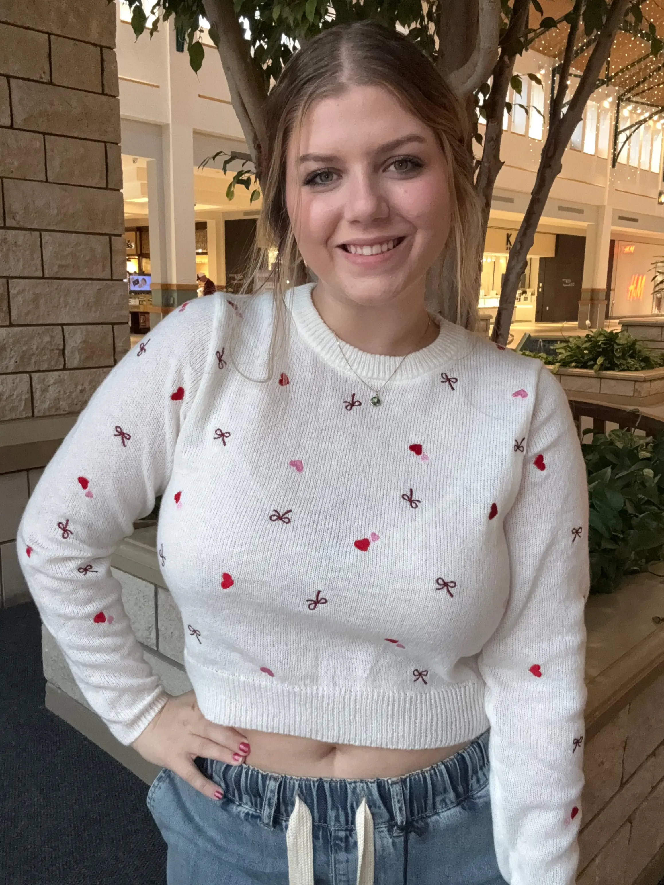 All Over Embroidery Sweater