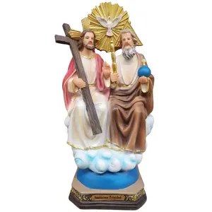 Santisima Trinidad 12" Inches Tall  Santo Estatua St Holy Trinity Father Son and da Holy Spirit Brand New  Dove Jesus Religious Decor