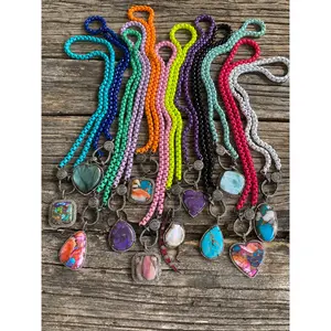 Enamel Coated Chain Necklace with Pave Diamond Clasp