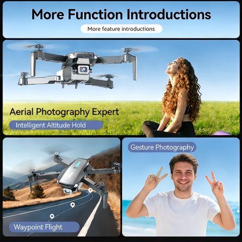 Professional Foldable Quadcopter Drone with HD Camera and Screen Remote Control, No Mobile Phone Needed, Stable Flight, Portable Design, Ideal Gift for Kids, Adults and Family Outdoor Flying on Christmas & Halloween