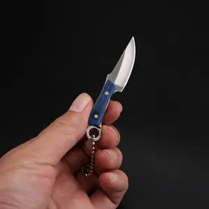 Small straight knife, portable express knife, parcel knife, key chain, mini knife, small hanging knife, small gift for brothers.