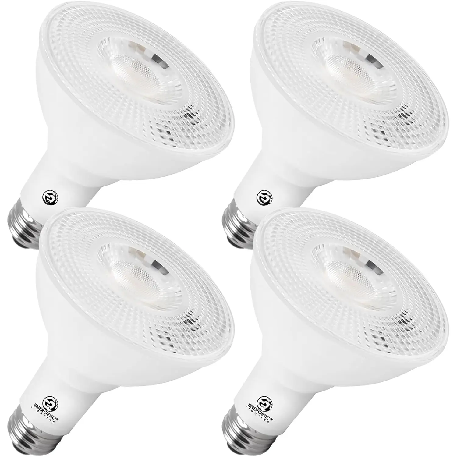 nrgtic PAR30 4-Pack Dusk to Dawn LD Outdoor Flood Light Bulb, 75 Watt quivalnt(11W), 850LM, 3000K Warm Whit, 26 Bas, Automatic On/Off Snsor Light Bulb for Porch, Hallway, TL Listd