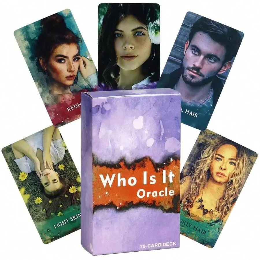78-Card Who Is It Tarot Oracle Deck - Novelty Fortune Telling Toy for Casual Party Games